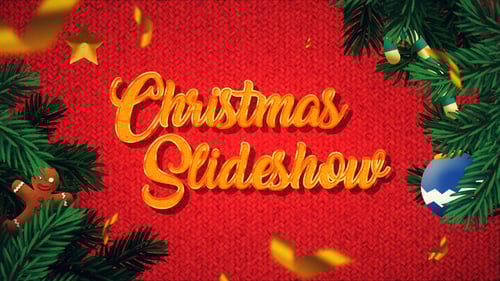 Festive Christmas Photo Slideshow with Decorative Frame Animation