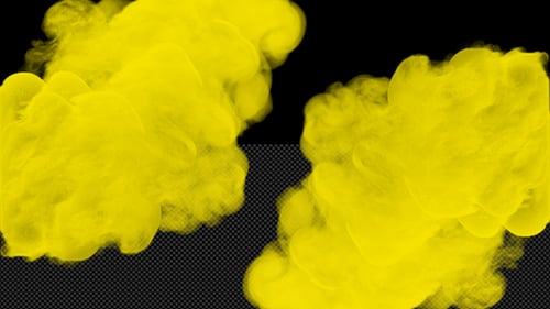 Dynamic Yellow Smoke Reveal Transition