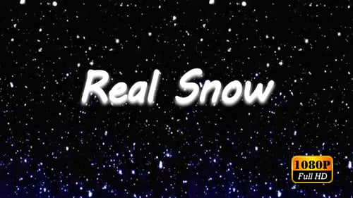 Abstract Winter Snowflakes Falling Loop Background