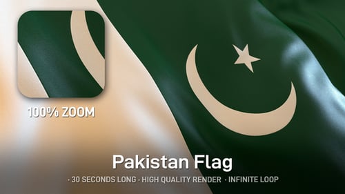 Waving Pakistan Flag National Symbol Background Loop