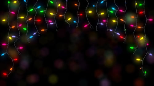 Festive Colorful Animated String Lights Garland