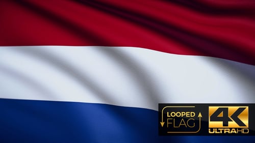 Realistic Looped Flag Waving Animation in 4K