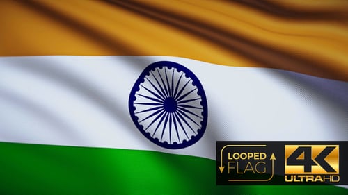 Bandera de la India 4K