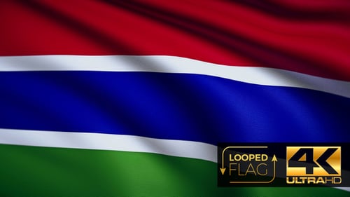 Waving Flag Animation with Red Blue Green Stripes