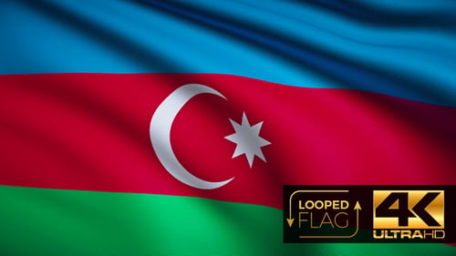 Drapeau de l'Azerbaïdjan 4K