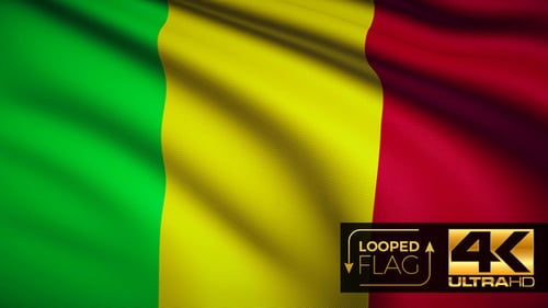 Realistic Looped Waving Fabric Flag Animation