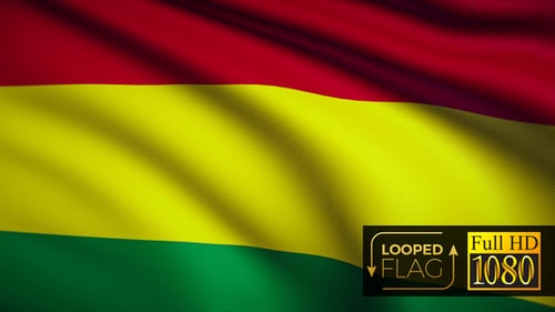 Seamless Loop of Realistic Waving Flag Animation