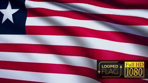 Realistic Fabric Flag Waving Loop Background