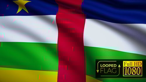 Central African Republic Flag Waving Loop