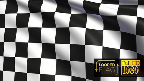Seamless Waving Checkered Flag Race Finish Background Animation