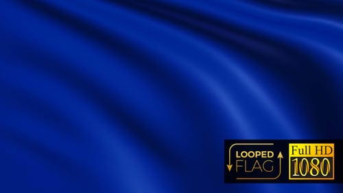 Elegant Blue Waving Fabric Seamless Loop Background