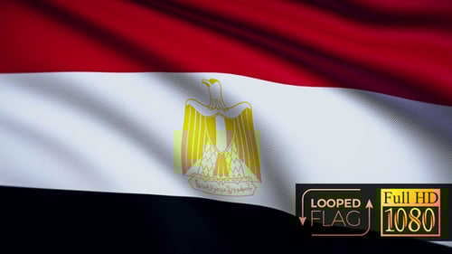 Realistic Looping Animation of the Egyptian National Flag