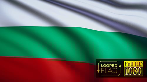 Waving Flag of Bulgaria Seamless Loop