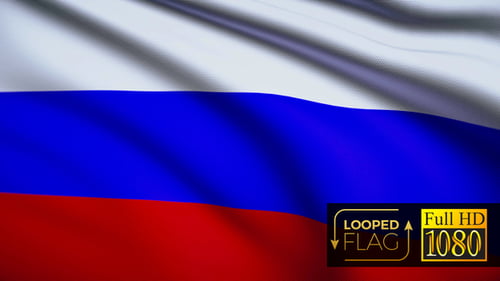 Looped Waving Russian Flag Animation