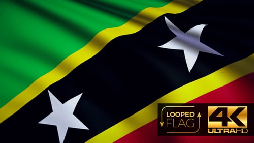 Bandeira de São Cristóvão e Nevis 4K