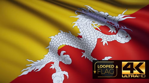 Drapeau du Bhoutan 4K