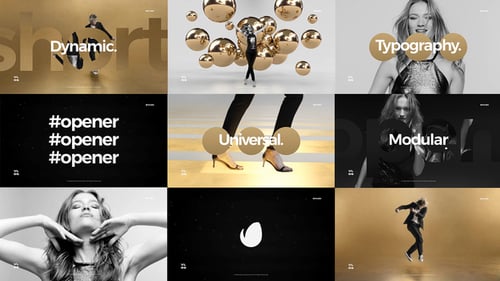 Short Dynamic Stomp Opener / Fast Fashion Event Promo / Clean Typography Vlog Intro