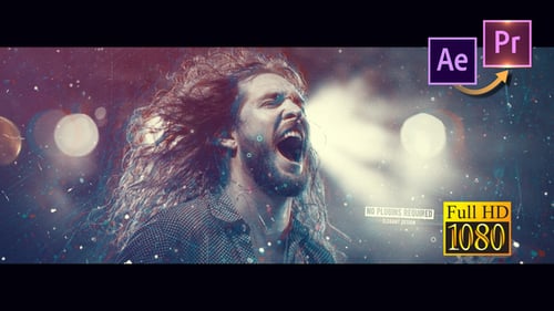 Cinematic Parallax Slideshow with Dynamic Glitch Effects