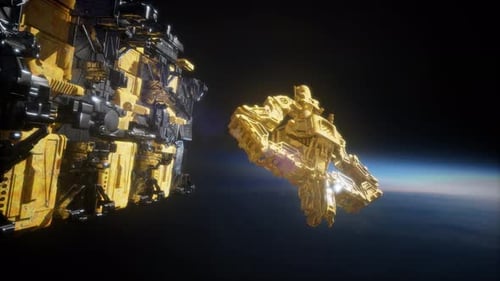 Armada de naves espaciais alienígenas que se aproxima da Terra