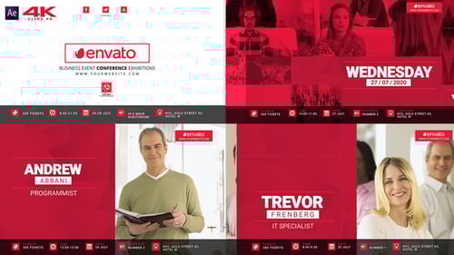 Dynamic Corporate Event Opener with Modern Infographics