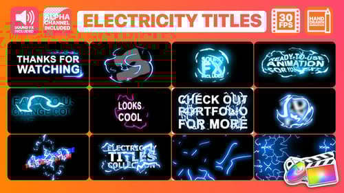 Dynamic Electric Lightning Text Title Animation Effects Pack
