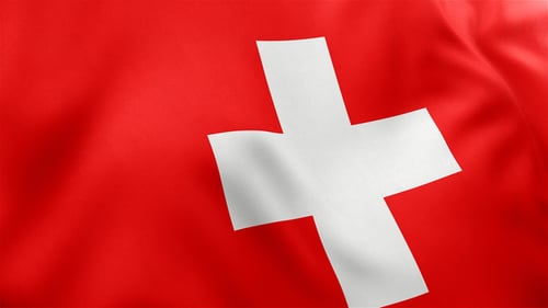 Seamless Loop of Waving Switzerland Flag