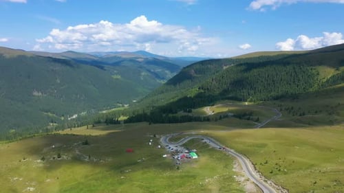 Aerial View Of Famous Romanian Mountain Road Transalpina 15