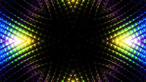 Colorful Geometric Abstract Tunnel Loop Background
