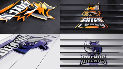 Panel Flip Logo Reveal