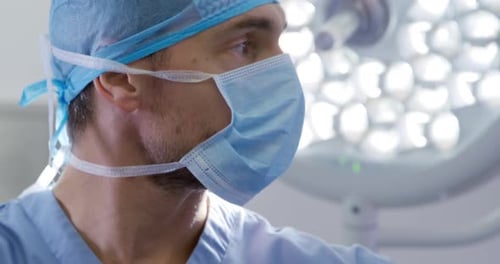 Medical professionals working at a hospital