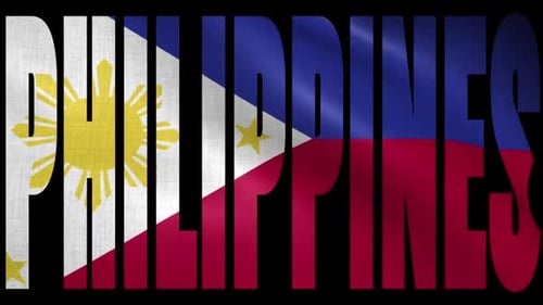 Philippines Flag Into Country Name