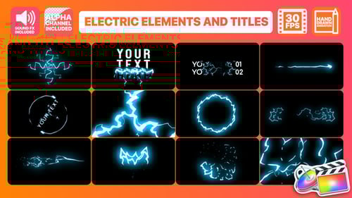 Dynamic Hand-Drawn Electric Effects and Glowing Title Animations