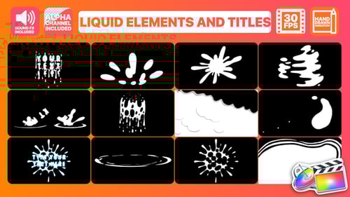 Animated Hand-Drawn Liquid Splashes and Cartoon FX Pack