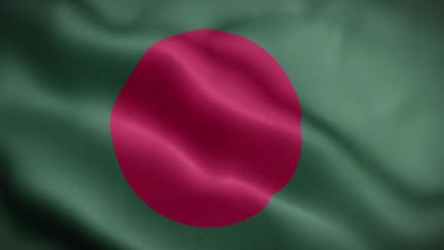 Realistic Waving Bangladesh Flag Animation for National Events and Broadcasts