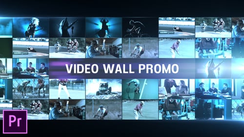 Animated Multi-Screen Video Wall Showcase with Dynamic Transitions
