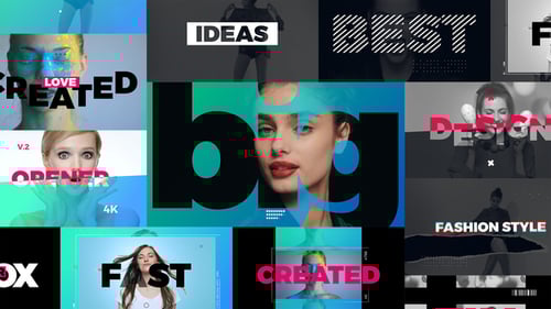 Dynamic Kinetic Typography Opener with Glitch Effects