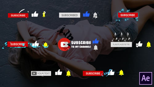 Dynamic YouTube Subscribe and Notification Button Animations