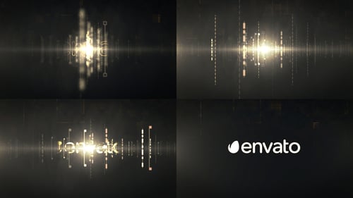 Dynamic Digital Grid Light Logo Reveal Opener