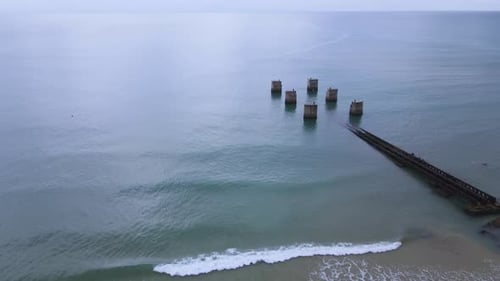 Luftaufnahme der alten Slipway vom Himmel aus gesehen