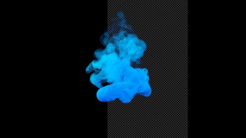 Dynamic Blue Fluid Smoke Burst Reveal