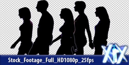 Silhuetas de caminhada