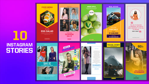 Dynamic Social Media Stories Template with Modern Layouts and Clean Typography