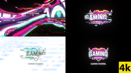 4K Glitch Logo