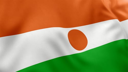 Waving Niger National Flag Animation