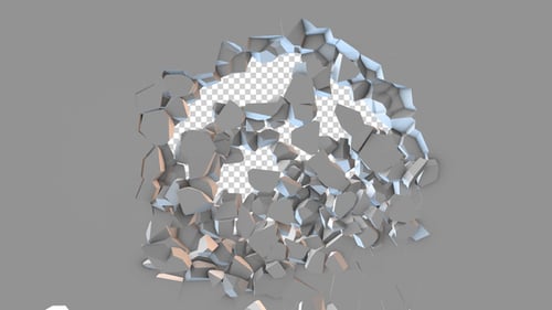 Geometric Wall Break Reveal Transition