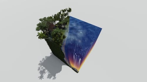 Isometric beachside