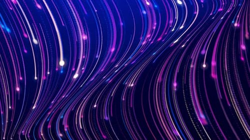 Futuristic Abstract Flowing Glowing Lines Background