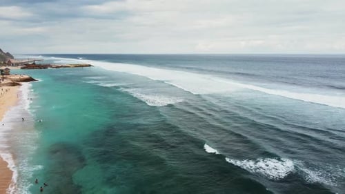 4K Bali Melasti Beach Aerial Footage