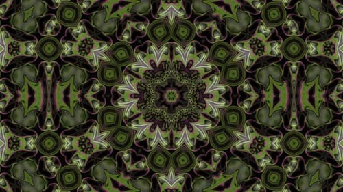 Pink-Green Kaleidoscope Background