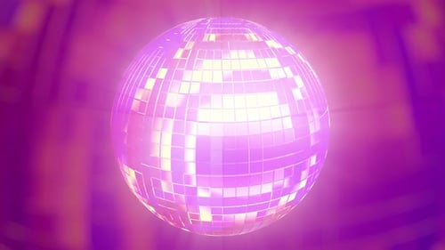 4k pinke Discokugel